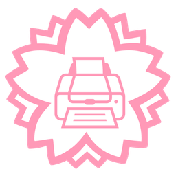 Printer and White flower