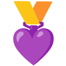 purple heart and 1st place medal