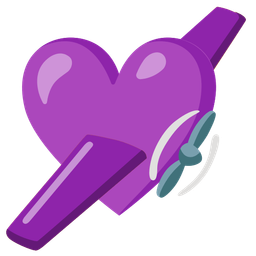 purple heart and airplane