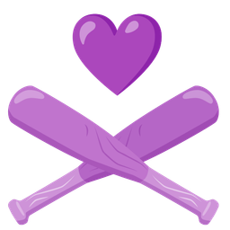 purple heart and baseball