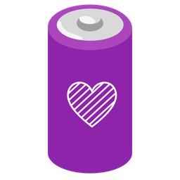 purple heart and battery