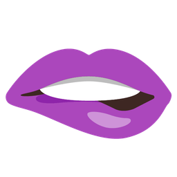 Purple heart and Biting lip