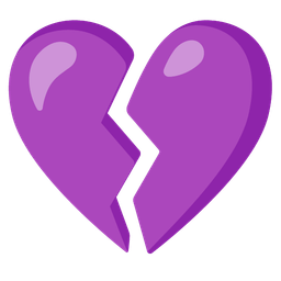 purple heart and broken heart