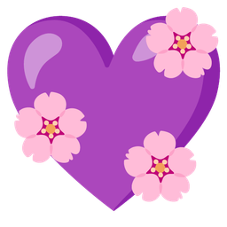 purple heart and cherry blossom