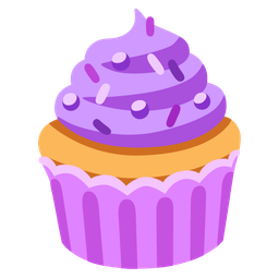 purple heart and cupcake