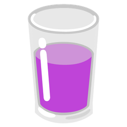purple heart and glass of milk