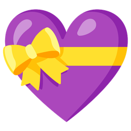 Purple heart and Heart with ribbon