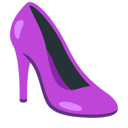 purple heart and high-heeled shoe