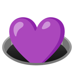 purple heart and hole