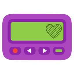 purple heart and pager