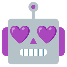 purple heart and robot