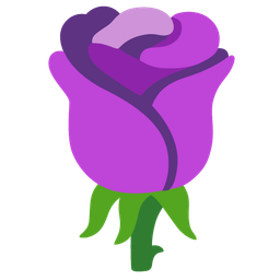 purple heart and rose