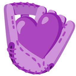 purple heart and softball