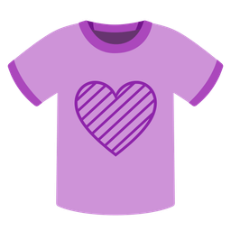 purple heart and t-shirt