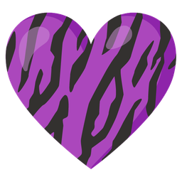 purple heart and tiger face