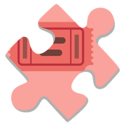 puzzle piece and admission tickets