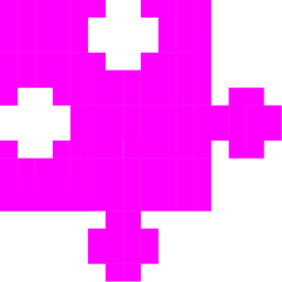 puzzle piece and alien monster