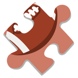 puzzle piece and american football