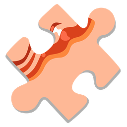 puzzle piece and bacon