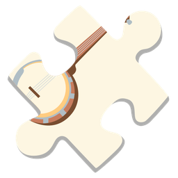 puzzle piece and banjo