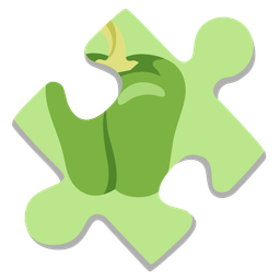 puzzle piece and bell pepper