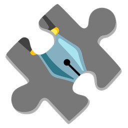 puzzle piece and black nib