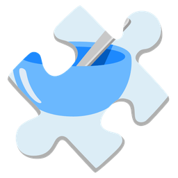 puzzle piece and bowl with spoon