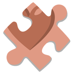 puzzle piece and brown heart