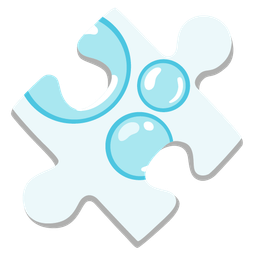 puzzle piece and bubbles