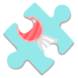 puzzle piece and candy