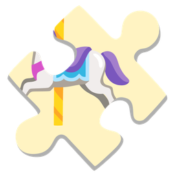 puzzle piece and carousel horse