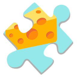 puzzle piece and cheese wedge