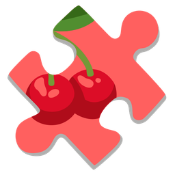 puzzle piece and cherries