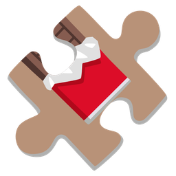 puzzle piece and chocolate bar
