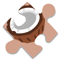 puzzle piece and coconut