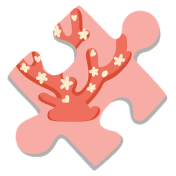 puzzle piece and coral