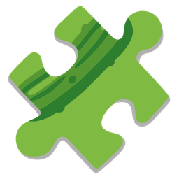 puzzle piece and cucumber