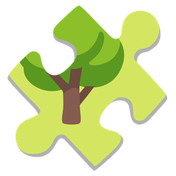 puzzle piece and deciduous tree