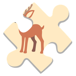 puzzle piece and deer