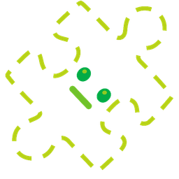 puzzle piece and dotted line face