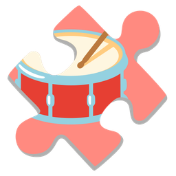 puzzle piece and drum