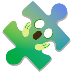 puzzle piece and face screaming in fear