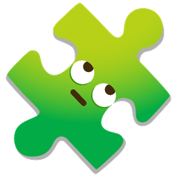 puzzle piece and face with rolling eyes