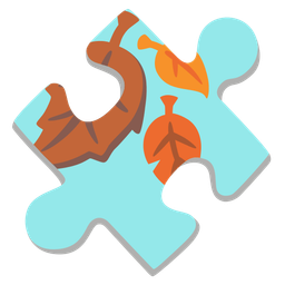 puzzle piece and fallen leaf