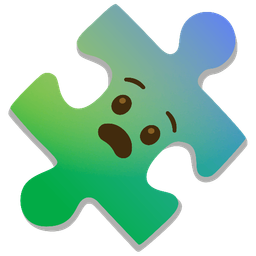 puzzle piece and fearful face