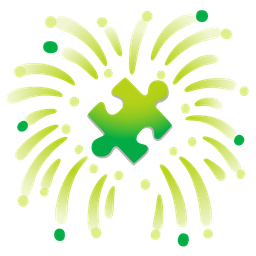 puzzle piece and fireworks