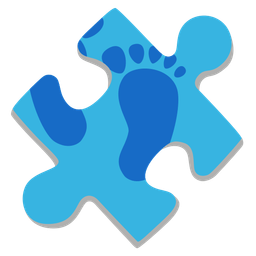 puzzle piece and footprints