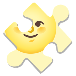 puzzle piece and full moon face