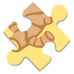 puzzle piece and ginger root