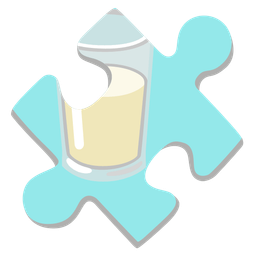 puzzle piece and glass of milk